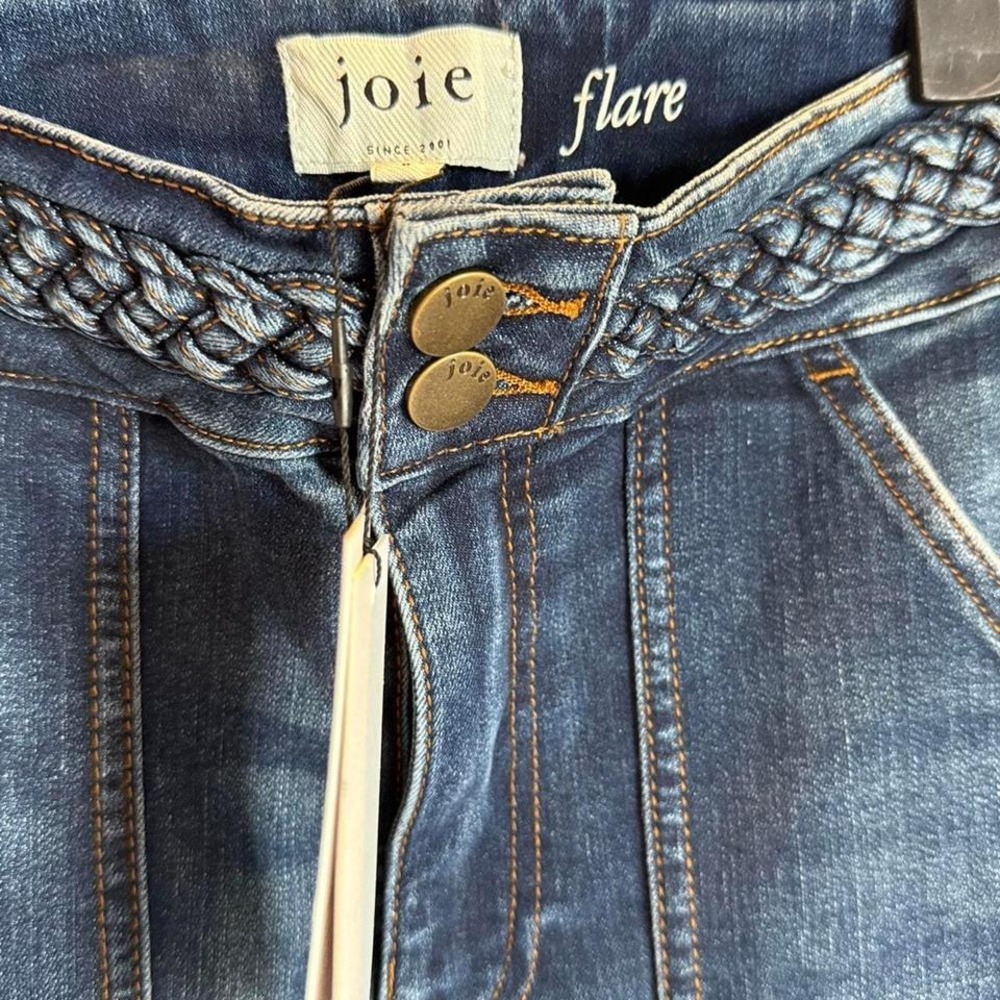 Joie NWT low rise Women Junior Jeans Woven detail waist Size 0 Style Nullia - Picture 3 of 8